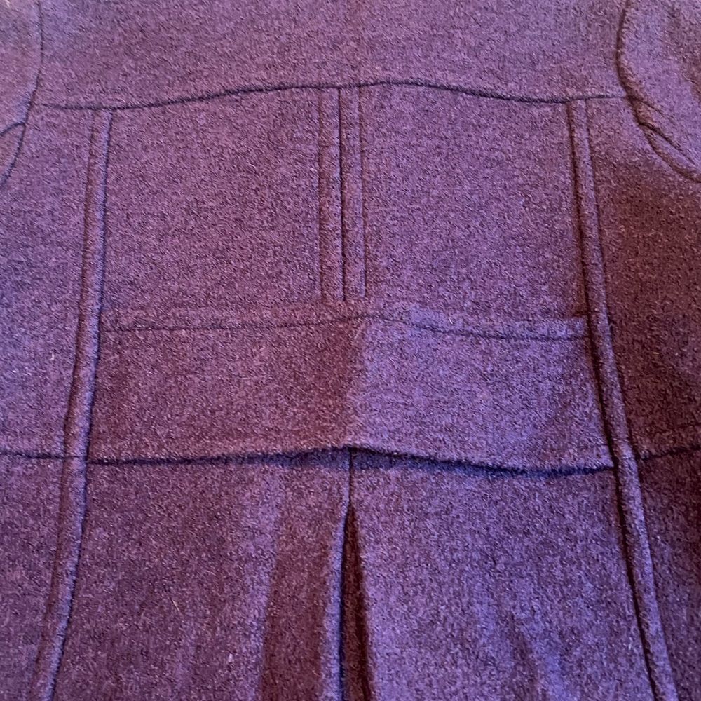 Lands' End Women's Purple Pea Coat Classic! Size 4 - Picture 4 of 7